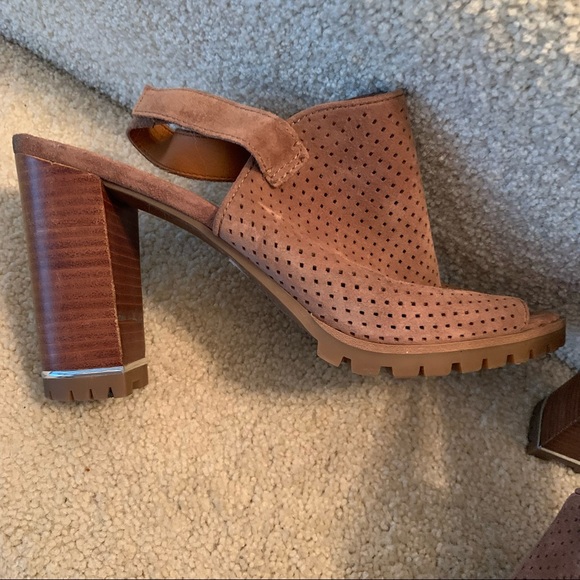 - Franco Sarto Analise Suede Lugg bottom Slingback sandals size 10M - Picture 3 of 7